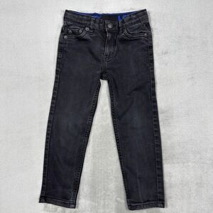 Levi's Boys 502 Taper‎ Fit Black Wash Jeans Kids Denim Pants Red Tab Classic